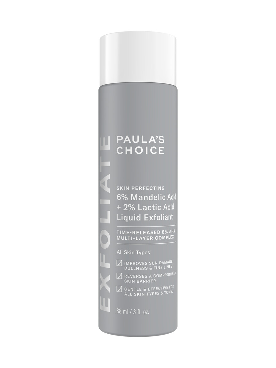 exfoliante líquido aha con 6 de ácido mandélico y 2 de ácido láctico