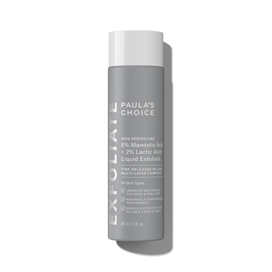 exfoliante líquido aha con 6 de ácido mandélico y 2 de ácido láctico
