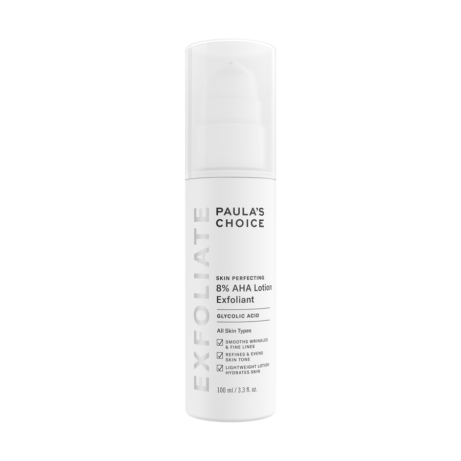 loción exfoliante perfeccionadora de la piel con 8 aha