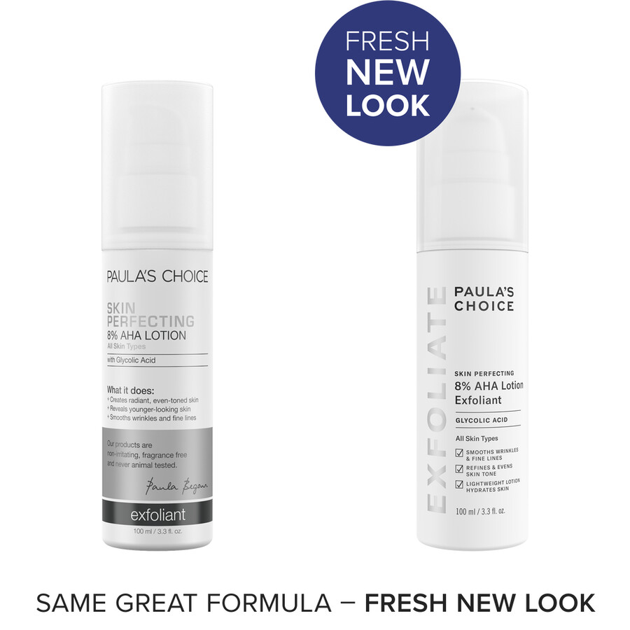 loción exfoliante perfeccionadora de la piel con 8 aha