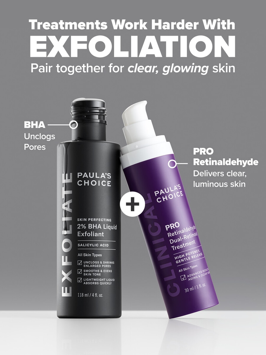 tratamiento dual con retinaldehído y retinoides clinical pro
